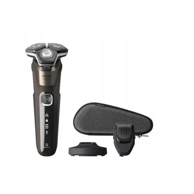Men's electric shaver, brown + case, Philips 5000 series S5886/38
