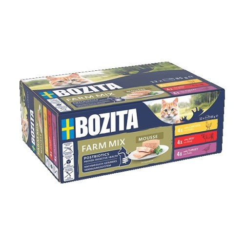 BOZITA Mousse Mix ocean - wet cat food - 12x85g