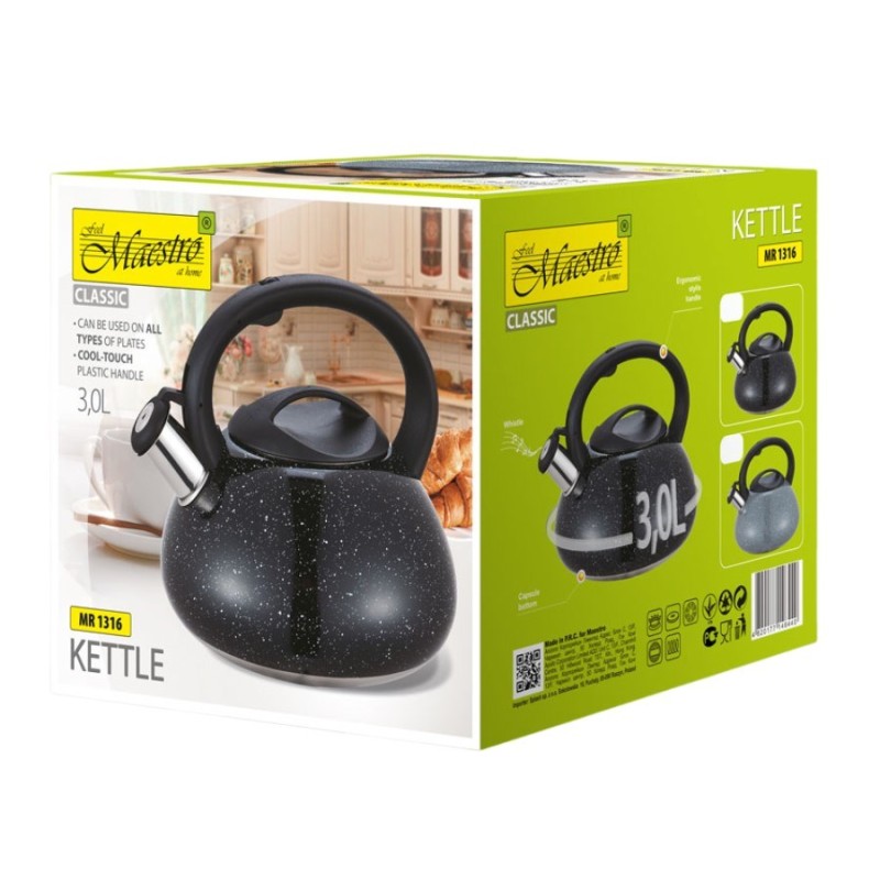 Non-electric kettle MAESTRO MR-1316 black Non-electric kettle MAESTRO MR-1316 black