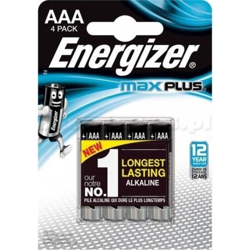 ENERGIZER BATTERY MAX PLUS AAA LR03, 4 ECO ENERGIZER BATTERY MAX PLUS AAA LR03, 4 ECO