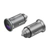 Vention Two-Port USB A+A(30+30) Car Charger Gray Mini Style Aluminium Alloy Type