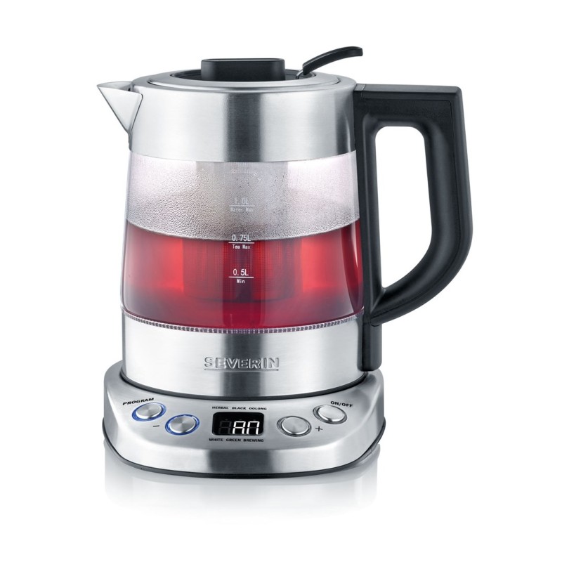 SEVERIN ELECTRIC KETTLE, GLASS, 1 L, 2200W WK3473 SEVERIN ELECTRIC KETTLE, GLASS, 1 L, 2200W WK3473