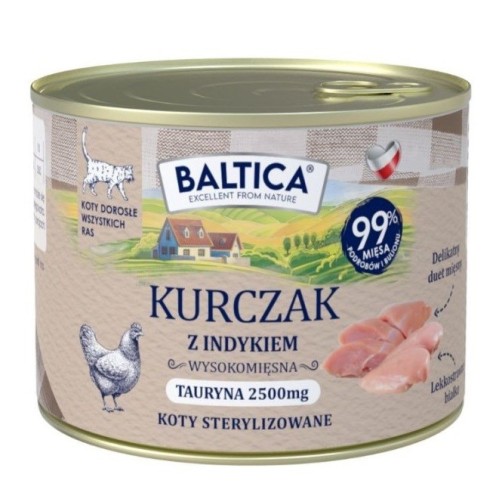 BALTICA Smaki regionów Chicken with turkey - wet cat food - 185g BALTICA Smaki regionów Chicken with turkey - wet cat food - 185g