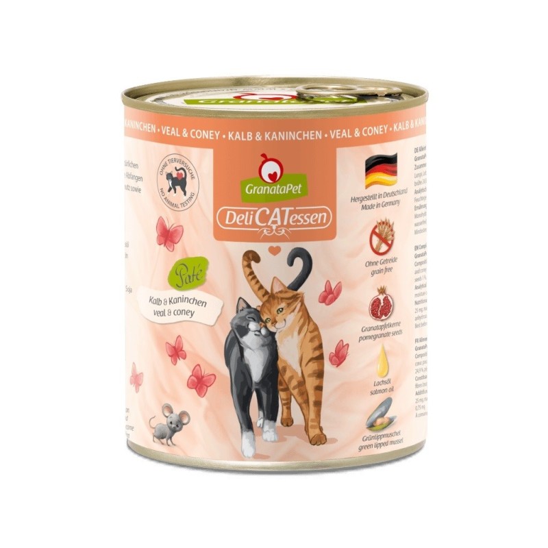 GRANATAPET DeliCATessen Veal and coney - wet cat food - 800g GRANATAPET DeliCATessen Veal and coney - wet cat food - 800g