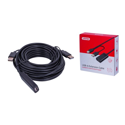 UNITEK Y-278 USB cable USB 2.0 10 m 2 x USB A USB A Black