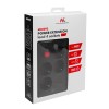 Maclean power strip, 4-socket extension cable + 3xUSB, 110-240V AC 50/60Hz, 2.1A max 2500W, 1.5m, black, MCE392 B