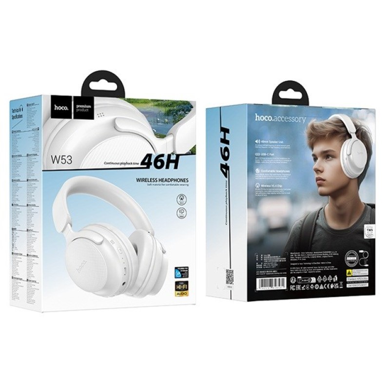 Hoco W53 Tone Headset In-ear Wireless Bluetooth White Hoco W53 Tone Headset In-ear Wireless Bluetooth White