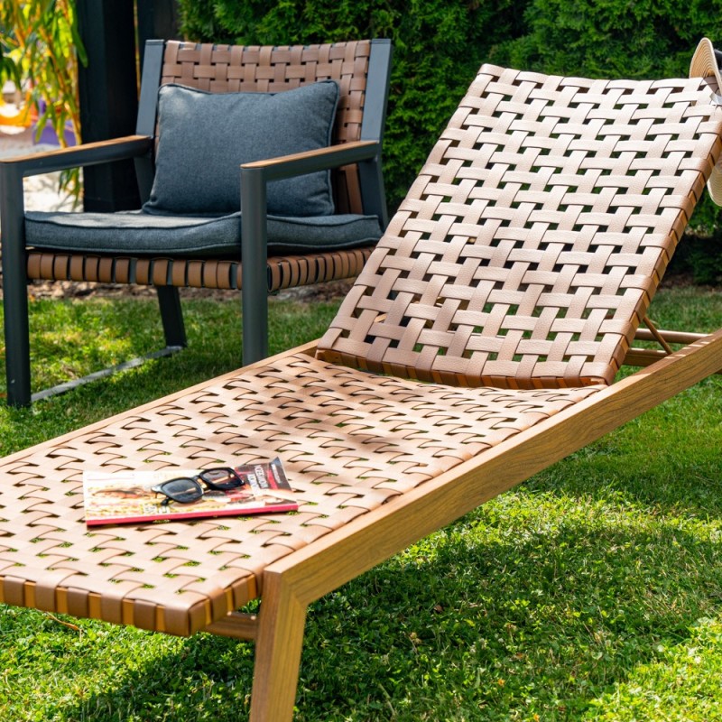 Garden lounger TEXAS brown Garden lounger TEXAS brown