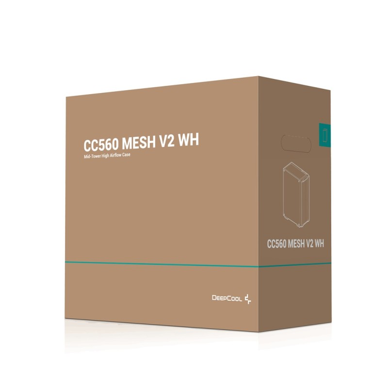 DeepCool CC560 MESH V2 WH Midi Tower White DeepCool CC560 MESH V2 WH Midi Tower White