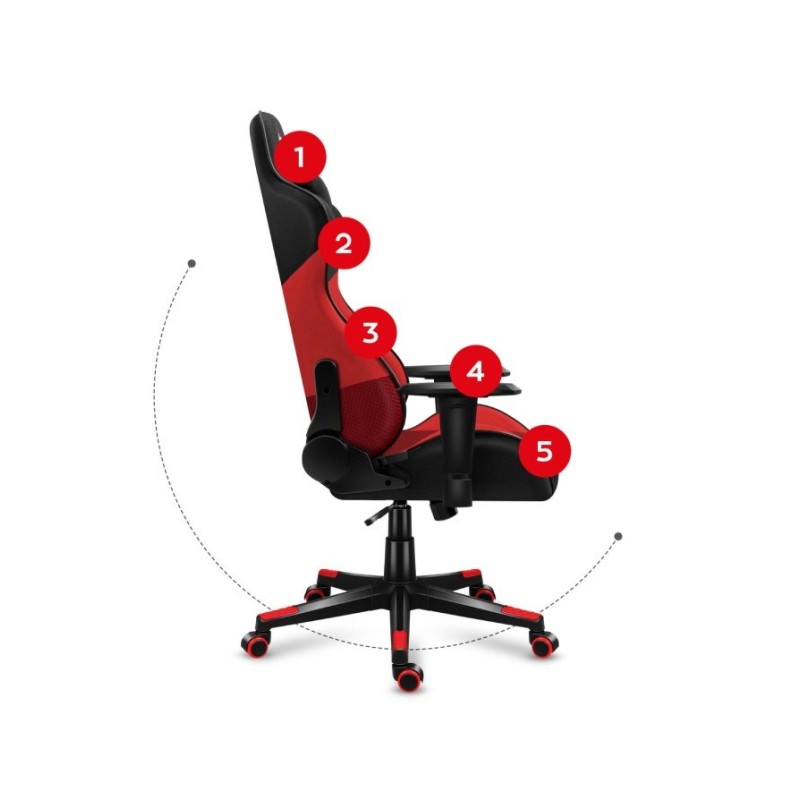 Huzaro Force 6.2 PC gaming chair Bucket (cradle) seat Black, Red Huzaro Force 6.2 PC gaming chair Bucket (cradle) seat Black, Red