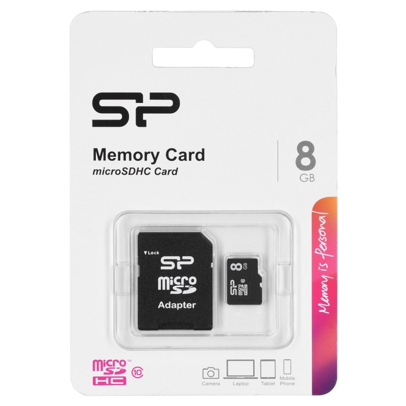 Silicon Power SP008GBSTH010V10SP memory card 8 GB MicroSDHC Class 10 Silicon Power SP008GBSTH010V10SP memory card 8 GB MicroSDHC Class 10