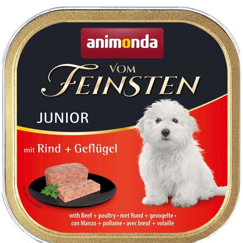 ANIMONDA Vom Feinsten Junior Beef with poultry - wet dog food - 150g