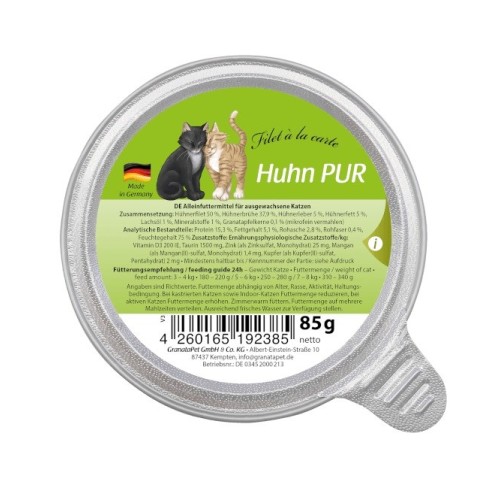 GRANATAPET Filet á la carte Chicken - wet cat food - 85g GRANATAPET Filet á la carte Chicken - wet cat food - 85g