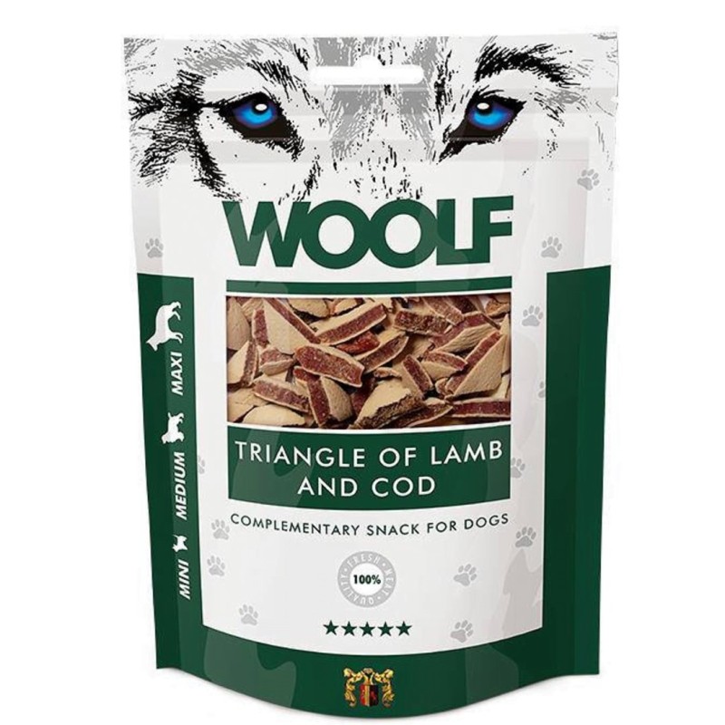 WOOLF Lamb with cod - dog treat - 100g WOOLF Lamb with cod - dog treat - 100g
