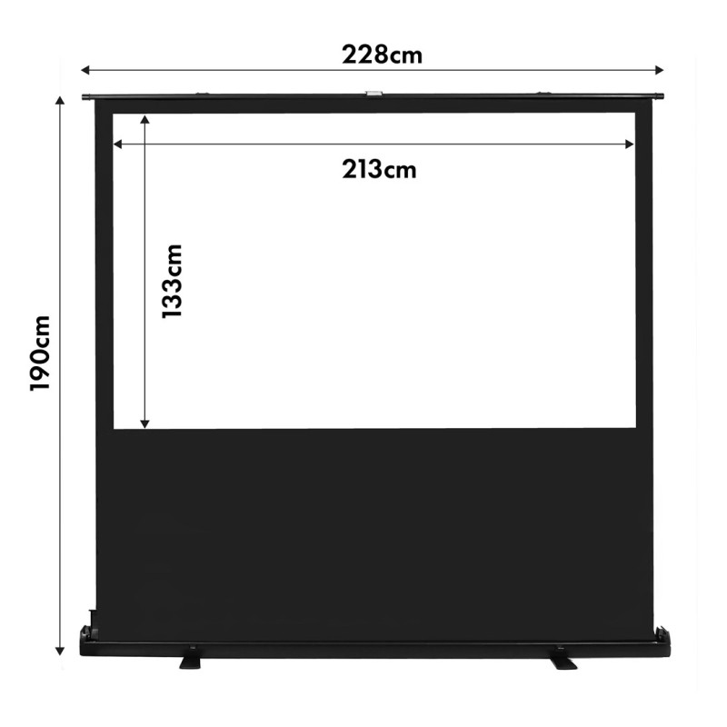 Maclean MC-213 Portable Projection Screen, Compact, Floor, 100