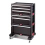 Keter Tool Rack on wheels 6 drawers Black