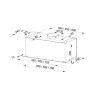 Cabinet-mounted ventilation hood MAAN Fiugi 2 60 310 m3/h, Satin Cabinet-mounted ventilation hood MAAN Fiugi 2 60 310 m3/h, Satin