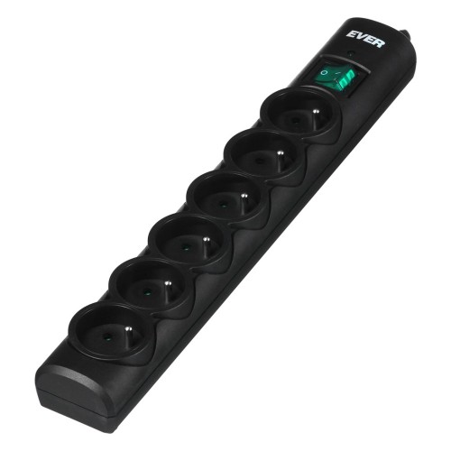 Ever Optima 3m Black 6 AC outlet(s) 250 V Ever Optima 3m Black 6 AC outlet(s) 250 V