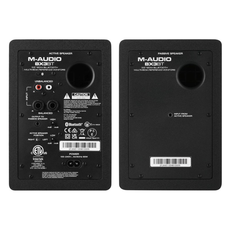 M-AUDIO BX3 BT 2x loudspeaker Black Wired + Bluetooth 50 W M-AUDIO BX3 BT 2x loudspeaker Black Wired + Bluetooth 50 W
