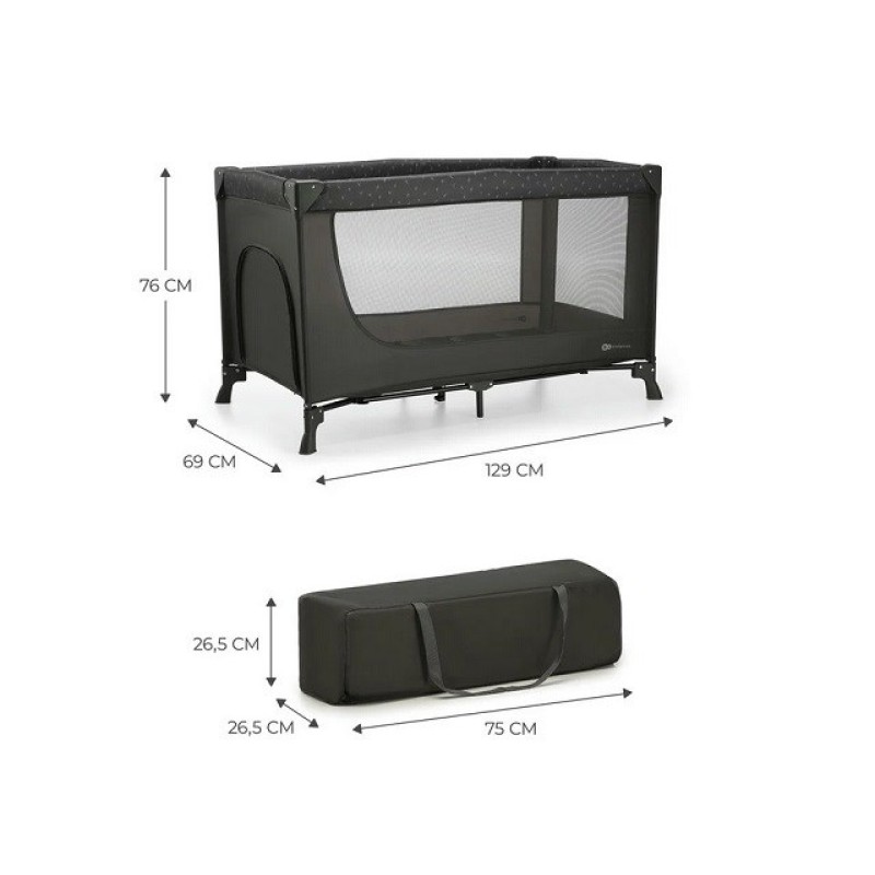 Kinderkraft Łóżeczko turystyczne JOY LIGHT GREY