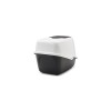 SAVIC Nestor White-Black - Covered Cat Litter Box - 56x39x38.5 cm - 1 pc SAVIC Nestor White-Black - Covered Cat Litter Box - 56x39x38.5 cm - 1 pc