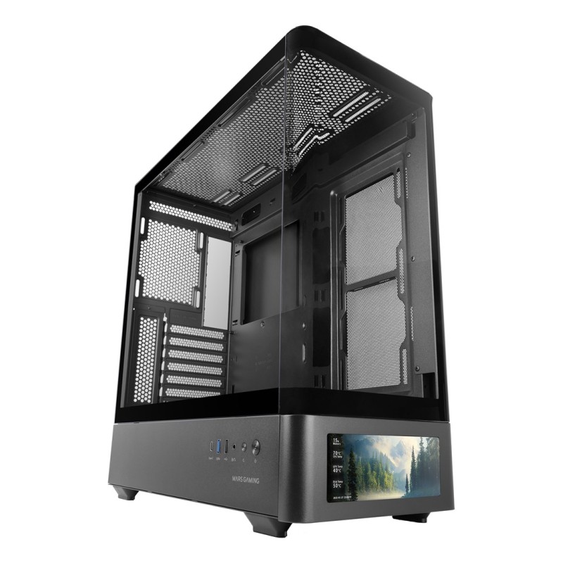 Mars Gaming MCLCDPRO computer case Midi Tower Black
