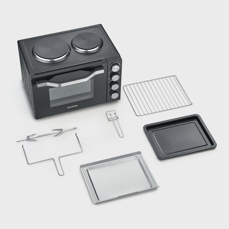 SEVERIN MINI OVEN WITH COOKING PLATES, 30 L TO2074 SEVERIN MINI OVEN WITH COOKING PLATES, 30 L TO2074
