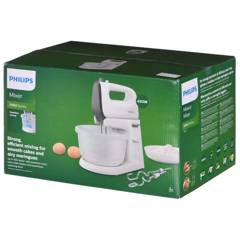 Philips 5000 series HR3745/00 mixer Stand mixer 450 W Grey, White Philips 5000 series HR3745/00 mixer Stand mixer 450 W Grey, White