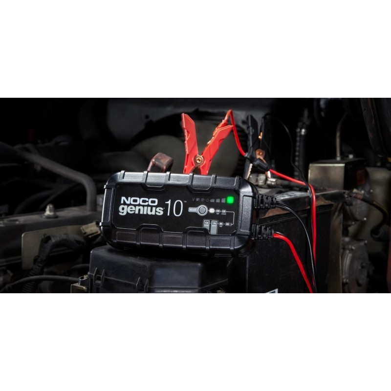 NOCO GENIUS10 EU 10A Battery charger for 6V/12V batteries with maintenance and desulphurisation function NOCO GENIUS10 EU 10A Battery charger for 6V/12V batteries with maintenance and desulphurisation function