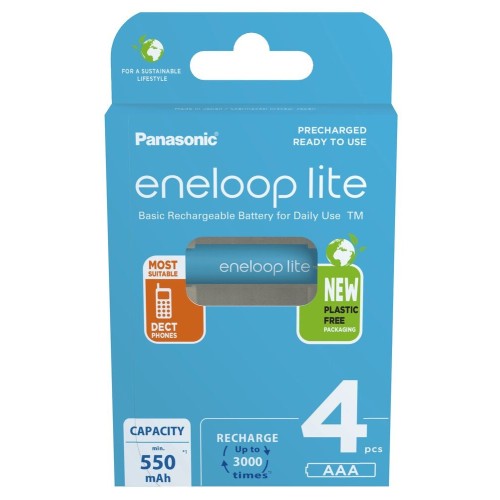 PANASONIC ENELOOP LITE AAA 550mAh 4 szt PANASONIC ENELOOP LITE AAA 550mAh 4 szt