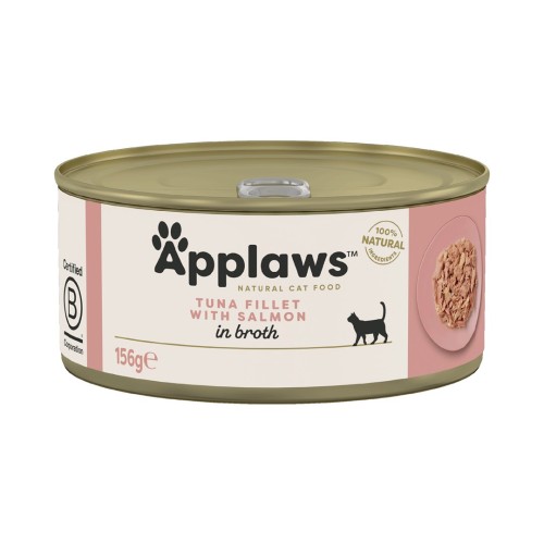 APPLAWS Tuna fillet with salmon in broth - wet cat food - 156g APPLAWS Tuna fillet with salmon in broth - wet cat food - 156g