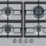 Bosch Serie 4 PGH6B5K90 hob Stainless steel Built-in 58 cm Gas 4 zone(s)
