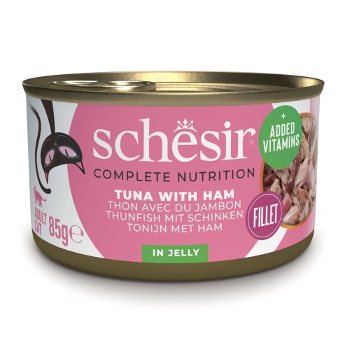 SCHESIR in jelly Tuna with ham - wet cat food - 85 g