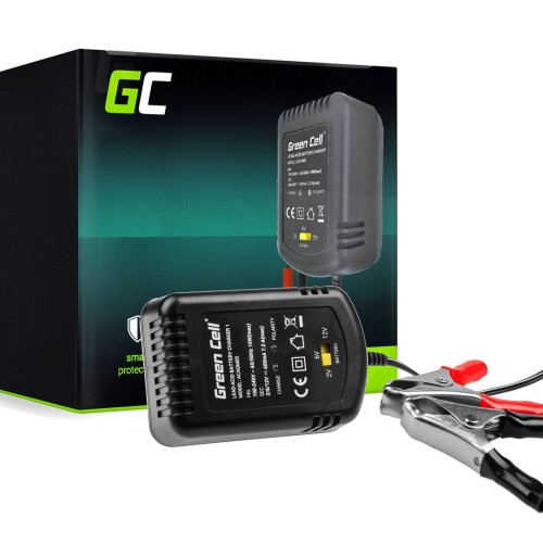 Green Cell ACAGM05 vehicle battery charger 2/6/12 V Black