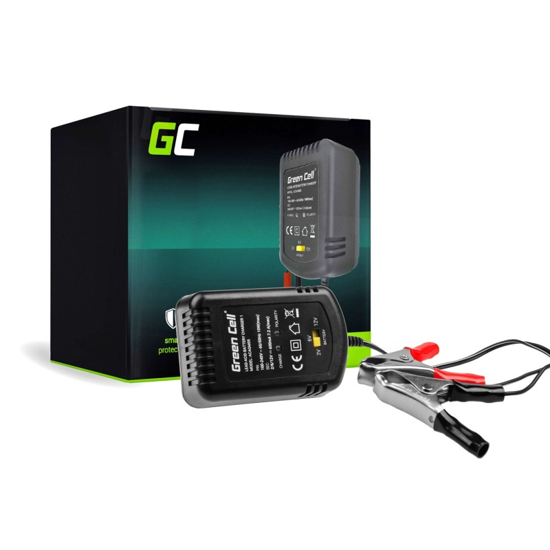 Green Cell ACAGM05 vehicle battery charger 2/6/12 V Black