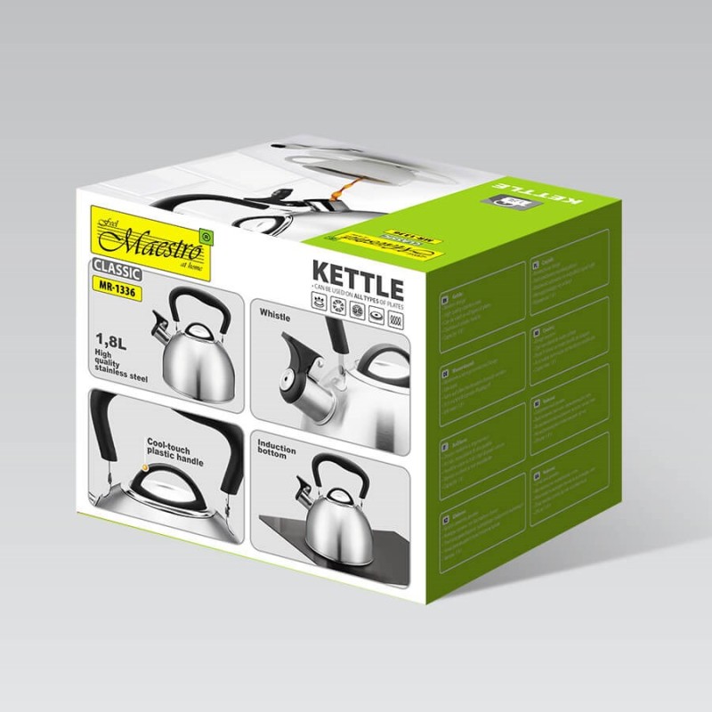 Maestro MR-1336 kettle 1.8 L Silver Maestro MR-1336 kettle 1.8 L Silver