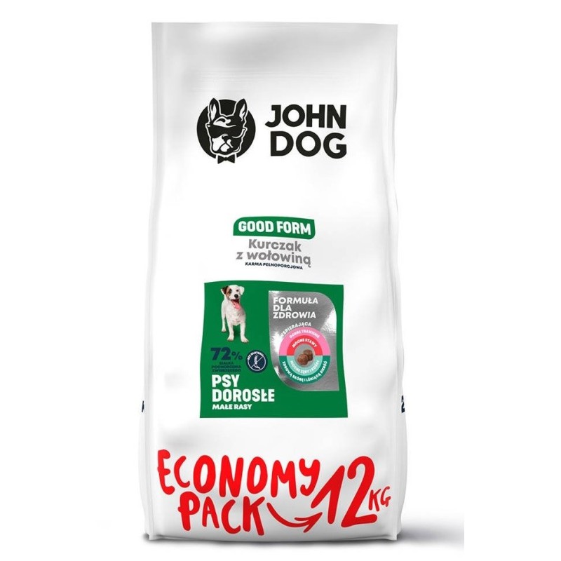 JOHN DOG Good Form Adult Chicken with beef - dry dog food - 12 kg JOHN DOG Good Form Adult Chicken with beef - dry dog food - 12 kg