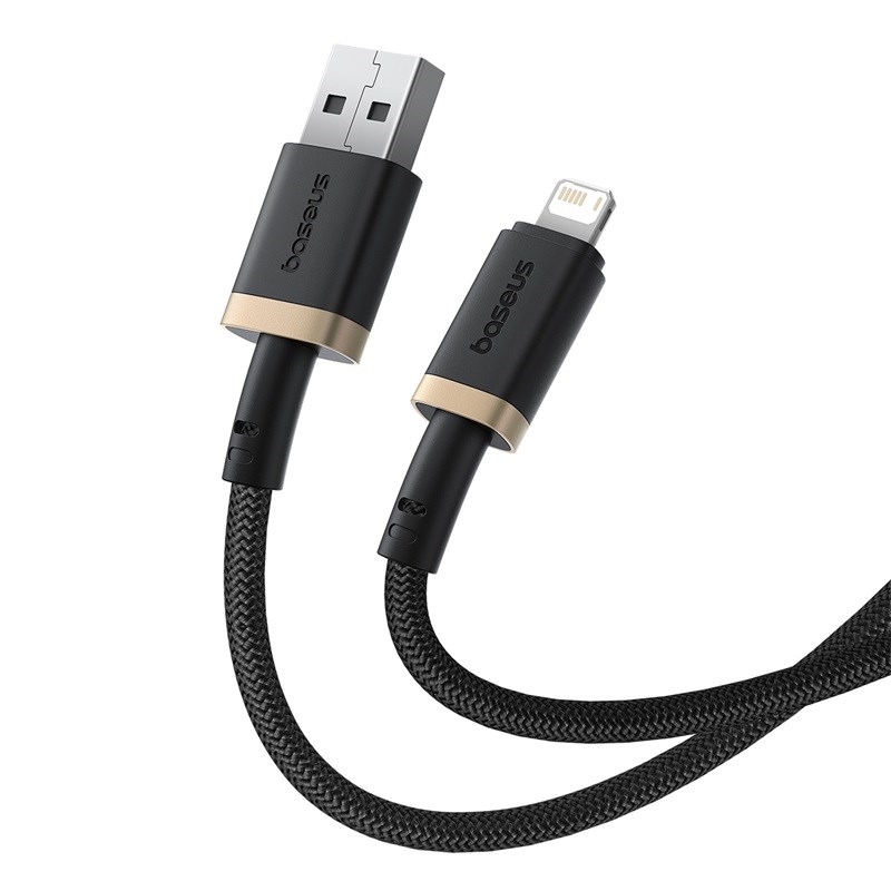 Baseus Dura Type A to IP 2.4A 2 m fast charging cable Black, Gold Baseus Dura Type A to IP 2.4A 2 m fast charging cable Black, Gold