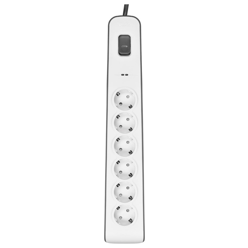 Maclean power strip, 10 outlet extension cord, 2 switches, protection and overload indication, 3680W, MCE10 Maclean power strip, 10 outlet extension cord, 2 switches, protection and overload indication, 3680W, MCE10