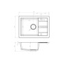 Black sink set with flexi faucet - MAIDSINKS BALI sink (62x44) 1B1D black + Flessi Black Edition faucet Black sink set with flexi faucet - MAIDSINKS BALI sink (62x44) 1B1D black + Flessi Black Edition faucet