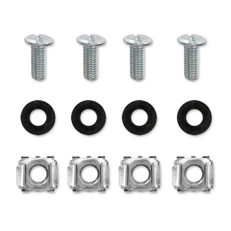 Qoltec 54516 Patch panel for 19'' rack | 24 ports | 1U | UTP | Black