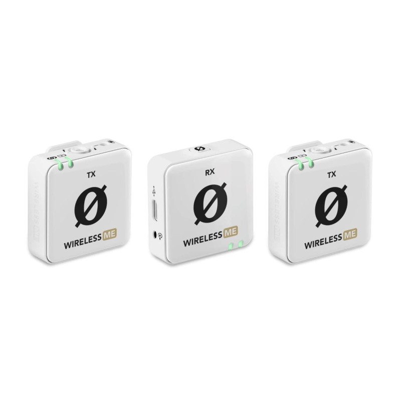 RØDE Wireless ME Dual White - compact wireless microphone system with two transmitters for two-channel recording RØDE Wireless ME Dual White - compact wireless microphone system with two transmitters for two-channel recording