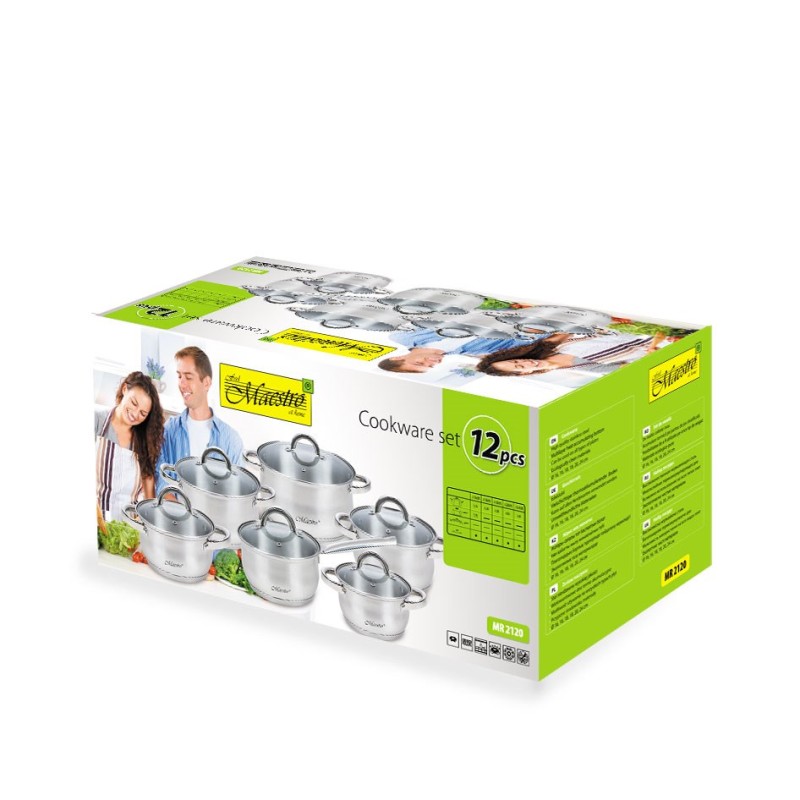 Maestro MR-2120 A set of pots of 12 elements Maestro MR-2120 A set of pots of 12 elements