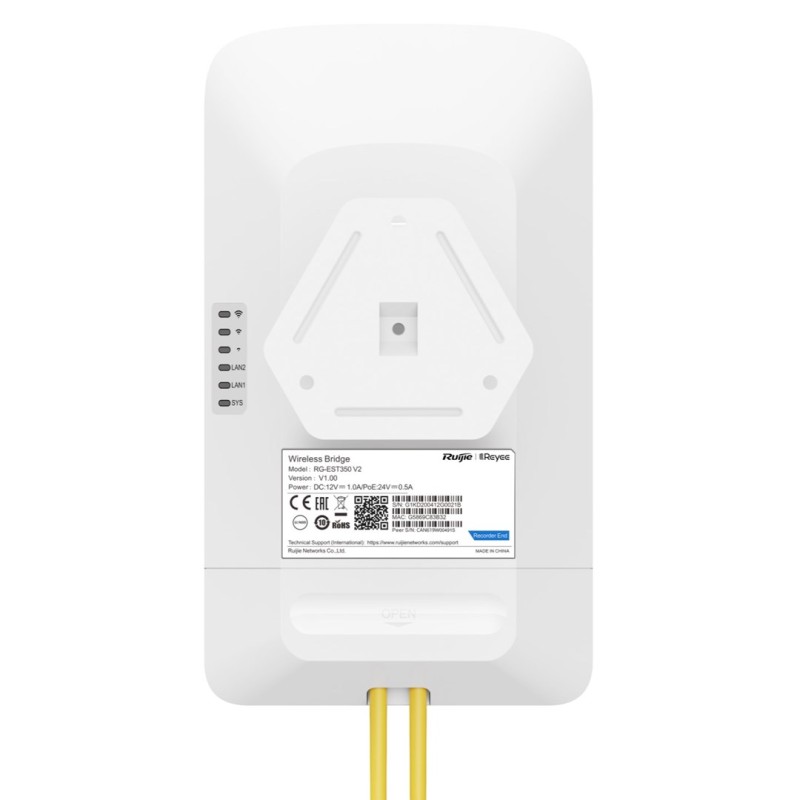 Ruijie Networks RG-EST350 V2 wireless access point 867 Mbit/s White Power over Ethernet (PoE) Ruijie Networks RG-EST350 V2 wireless access point 867 Mbit/s White Power over Ethernet (PoE)