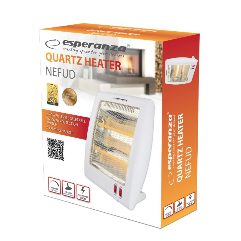 Esperanza EHH010 Electric quartz heater 400W/800W White Esperanza EHH010 Electric quartz heater 400W/800W White