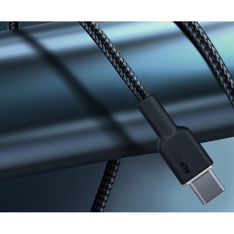 AUKEY CB-NCC2 USB-C Type-C Power Delivery PD 60W 3A 1.8m Nylon Black AUKEY CB-NCC2 USB-C Type-C Power Delivery PD 60W 3A 1.8m Nylon Black