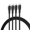 Baseus Flash Series Type C to C+C+C fast charging cable 480 Mbps Black Baseus Flash Series Type C to C+C+C fast charging cable 480 Mbps Black