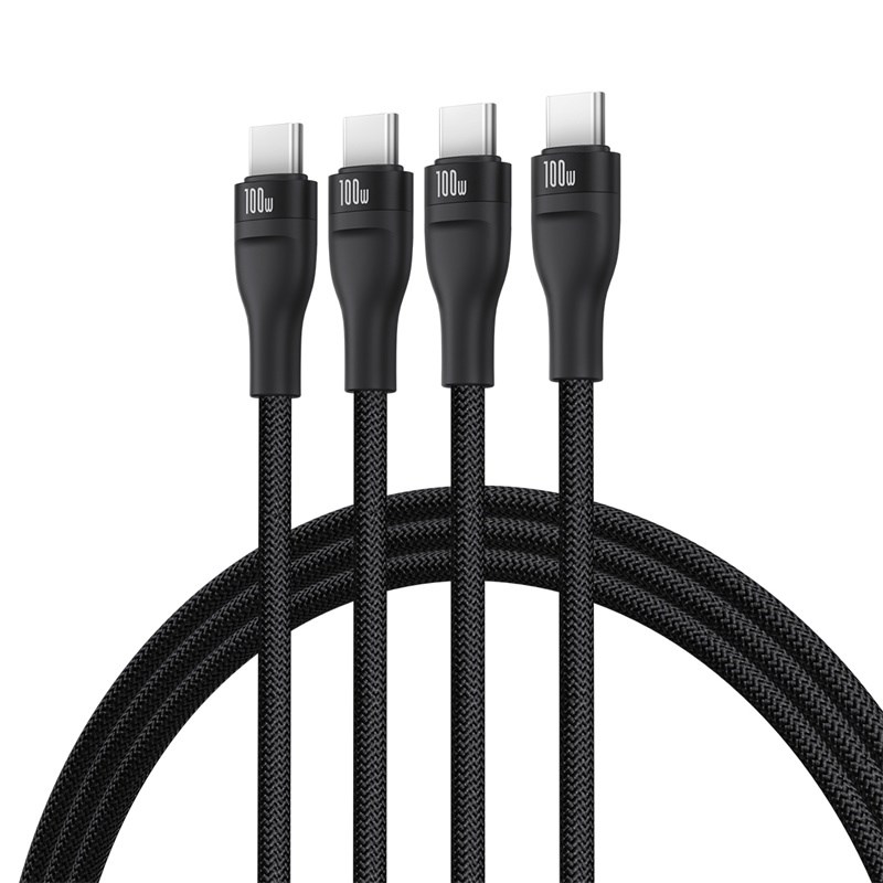 Baseus Flash Series Type C to C+C+C fast charging cable 480 Mbps Black Baseus Flash Series Type C to C+C+C fast charging cable 480 Mbps Black