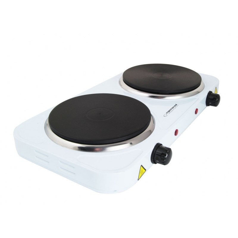 Esperanza EKH010W Adjustable electric cooker, 2 heating fields, white Esperanza EKH010W Adjustable electric cooker, 2 heating fields, white