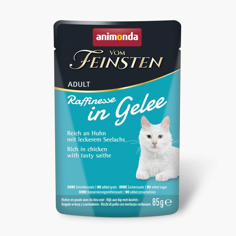 ANIMONDA Vom Feinsten Adult Raffinesse in Jelly rich in Chicken with Black Pollock - wet food for cats - 85g ANIMONDA Vom Feinsten Adult Raffinesse in Jelly rich in Chicken with Black Pollock - wet food for cats - 85g